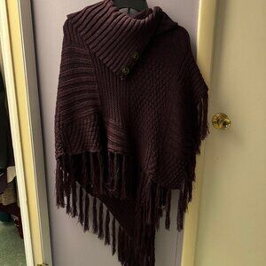 One Size Poncho- purple